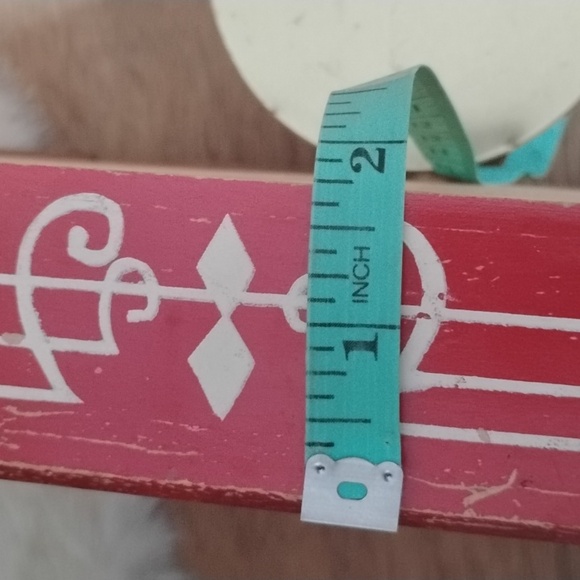 . Vintage Wooden Drawer Divider - Red & White Wood Utensil Organizer - Picture 9 of 9